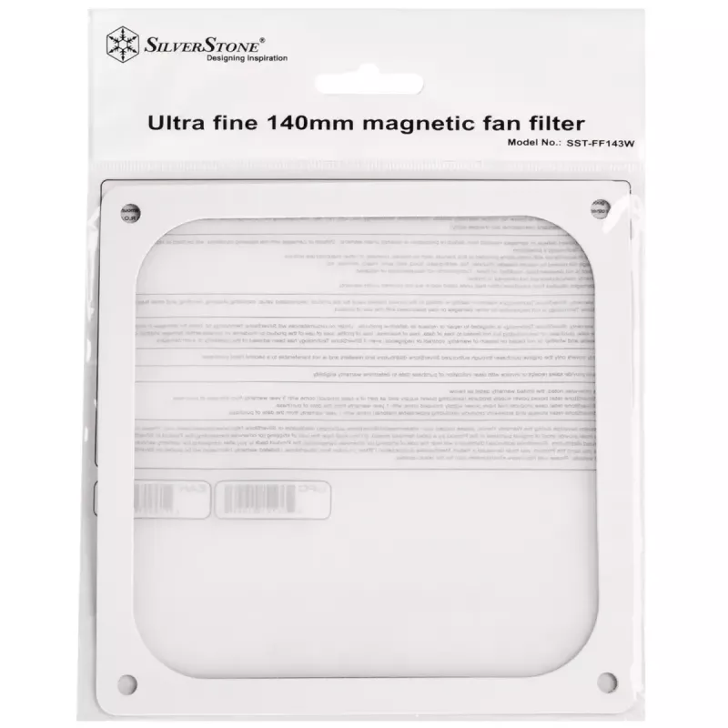 SilverStone SST-FF143W magneettinen pölysuodatin, 140 mm, valkoinen