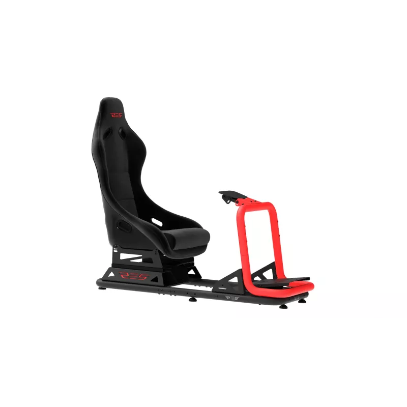 Res-Tech SIMPLY COCKPIT, kilpa-ajosimulaattorin ohjaamo, musta, punainen, 57 kg, Italia