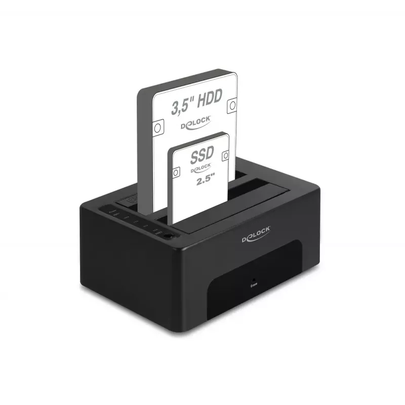 HDD/SSD-kotelo DeLOCK 64187 musta 2,5/3,5 tuumaa 5 Gbit/s