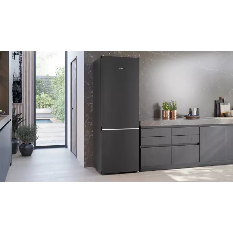 Siemens iQ500 KG49N4XAF jää-pakastinyhdistelmä vapaasti seisova 440 L musta