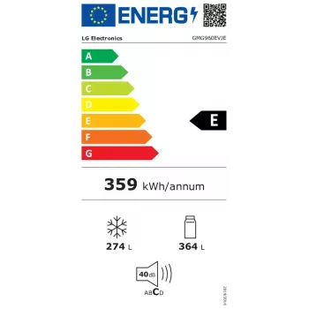 LG InstaView GMG960EVJE Side-by-Side-jääkaappi vapaasti seisova 638 L musta