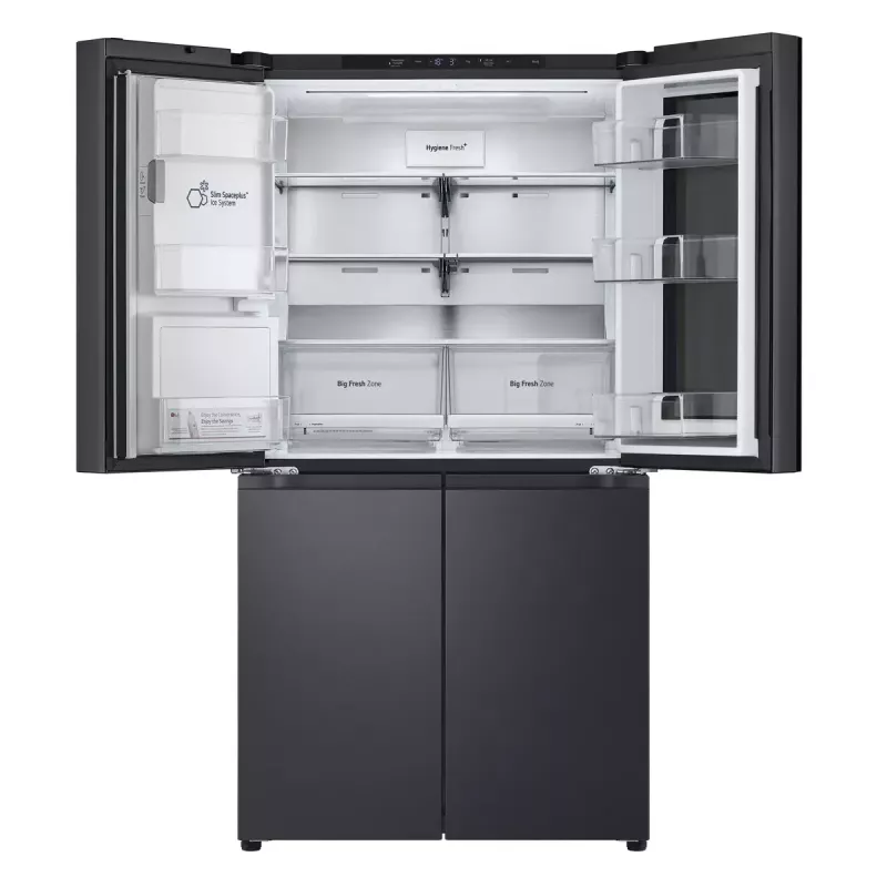 LG InstaView GMG960EVJE Side-by-Side-jääkaappi vapaasti seisova 638 L musta