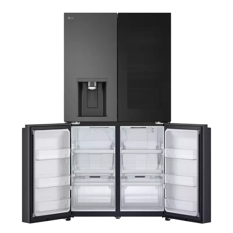LG InstaView GMG960EVJE Side-by-Side-jääkaappi vapaasti seisova 638 L musta