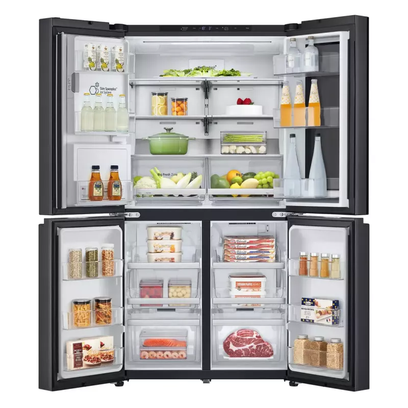 LG InstaView GMG960EVJE Side-by-Side-jääkaappi vapaasti seisova 638 L musta