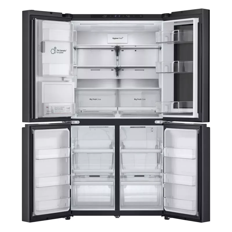 LG InstaView GMG960EVJE Side-by-Side-jääkaappi vapaasti seisova 638 L musta