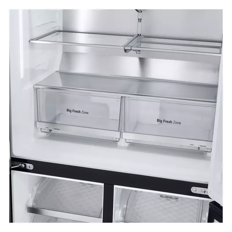 LG InstaView GMG960EVJE Side-by-Side-jääkaappi vapaasti seisova 638 L musta