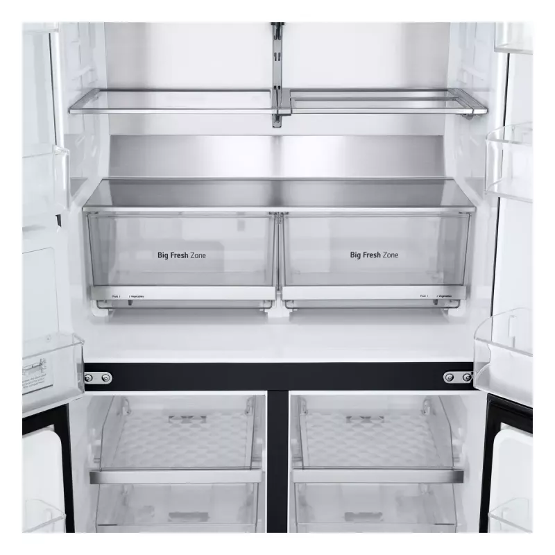 LG InstaView GMG960EVJE Side-by-Side-jääkaappi vapaasti seisova 638 L musta
