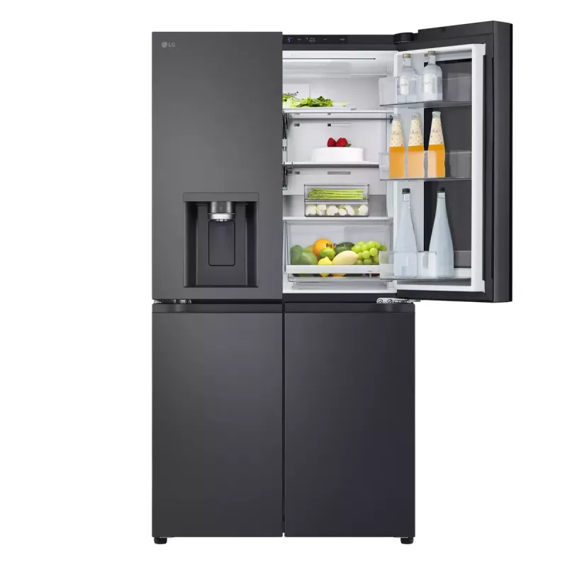 LG InstaView GMG960EVJE Side-by-Side-jääkaappi vapaasti seisova 638 L musta