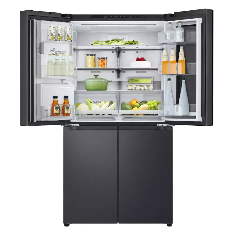 LG InstaView GMG960EVJE Side-by-Side-jääkaappi vapaasti seisova 638 L musta