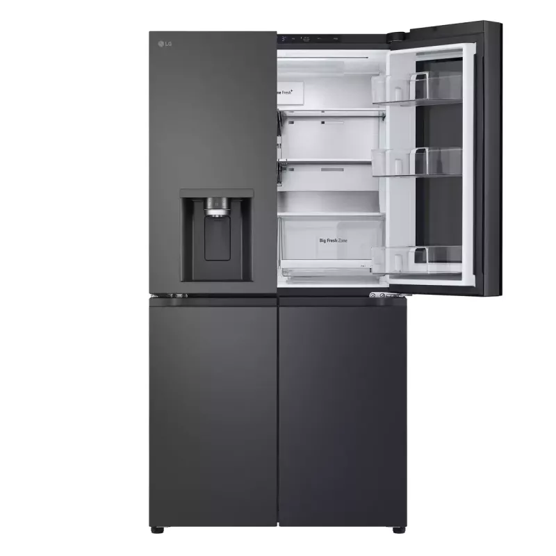LG InstaView GMG960EVJE Side-by-Side-jääkaappi vapaasti seisova 638 L musta