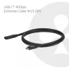 USB-C 40Gbps jatkokaapeli 1 m — club 3d, USB C - USB C, musta