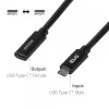USB-C 40Gbps jatkokaapeli 1 m — club 3d, USB C - USB C, musta