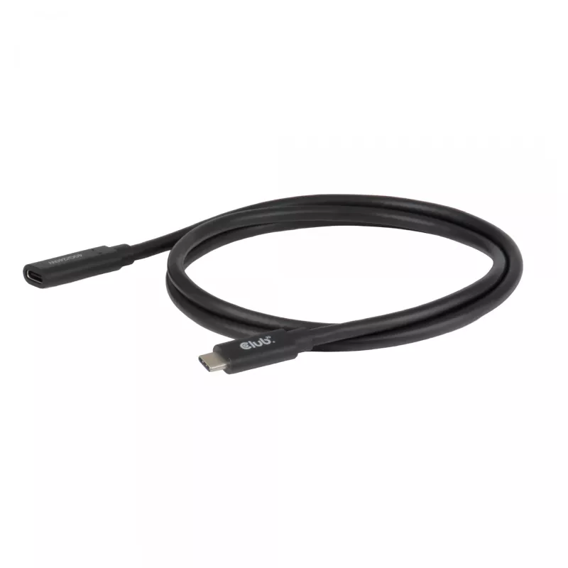 USB-C 40Gbps jatkokaapeli 1 m — club 3d, USB C - USB C, musta