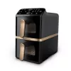 Philips 4000 Series Dual Stack -kiertoilmakypsennin pystysuora kori 10L pöytämalli 2750 W kiertoilmakypsennin musta
