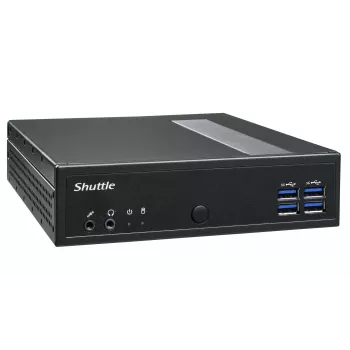 Shuttle XPC ohut Barebone DL40N, Intel N150, 1x DDR5, 2x LAN (2x 2,5Gbit), 2xCOM,1xHDMI,1xDP, 1x VGA, tuuletinon, 24/7 jatkuva käyttö