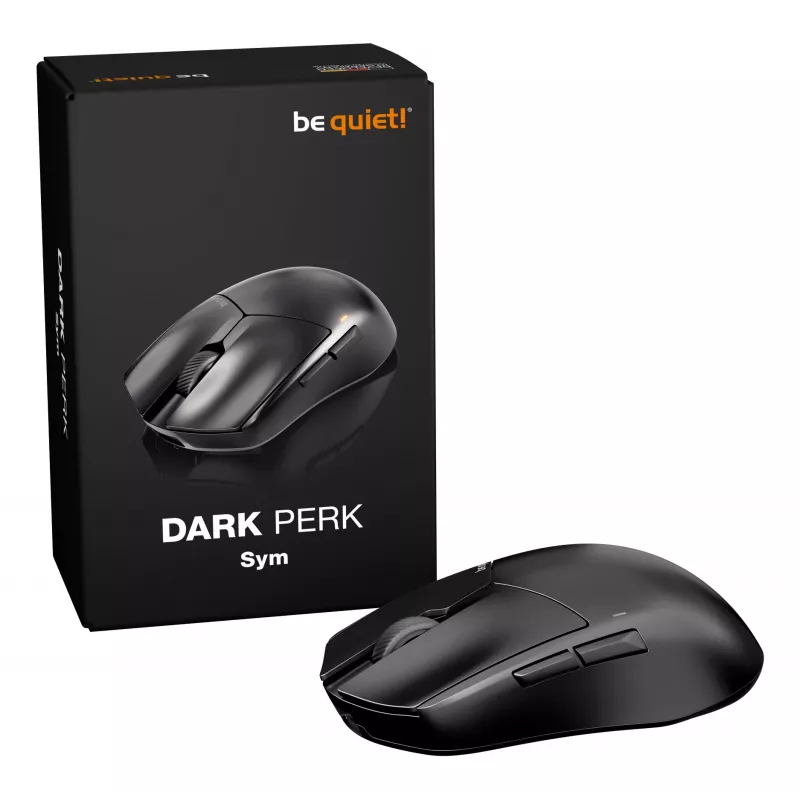be quiet Dark Perk | Sym -pelihiiri oikeakätisille RF langaton + USB Type-C optinen 32000 DPI