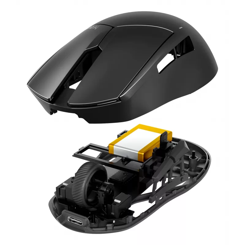 be quiet Dark Perk | Ergo -pelihiiri oikeakätisille RF langaton + USB Type-C optinen 32000 DPI