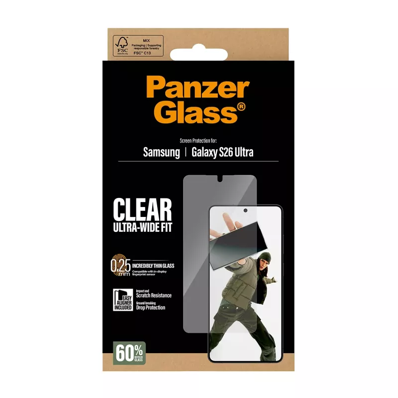 PanzerGlass ® näytönsuoja Samsung Galaxy S26 Ultra | Ultra-Wide Fit EasyAlignerilla