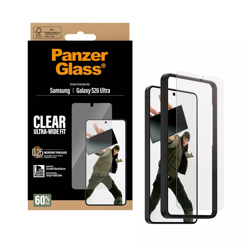 PanzerGlass ® näytönsuoja Samsung Galaxy S26 Ultra | Ultra-Wide Fit EasyAlignerilla