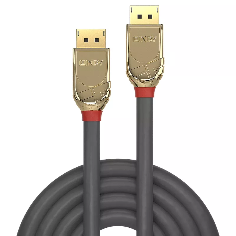Lindy 2 m DisplayPort 1.4 -kaapeli, Gold Line