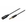 Microconnect AUDLG1G audiokaapeli 1 m 3,5 mm musta