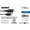 Microconnect Premium Optic HDMI A-D -kaapeli, 15 m, HDMI Type-A (standardi), HDMI Type-A (standardi), 4096 x 2160 pikseliä, 3D, musta