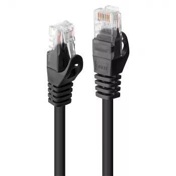 Lindy 48191 verkkokaapeli musta 0,5 m Cat6 U/UTP (UTP)