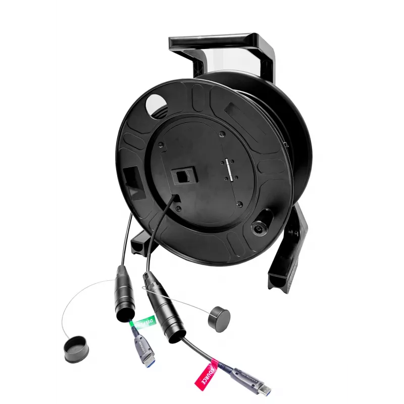HDMI-kaapeli VivoLink PROHDMIOP70AM-DRUM 70 m, HDMI tyyppi A uros–uros, HDMI 2.0, 18 Gbit/s, 4096×2160, musta