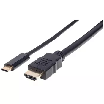 Manhattan USB-C - HDMI -kaapeli, 4K@30Hz, 2 m, musta, uros-uros, kolmen vuoden takuu