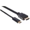 Manhattan USB-C - HDMI -kaapeli, 4K@30Hz, 2 m, musta, uros-uros, kolmen vuoden takuu