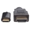 Manhattan USB-C - HDMI -kaapeli, 4K@30Hz, 2 m, musta, uros-uros, kolmen vuoden takuu