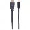 Manhattan USB-C - HDMI -kaapeli, 4K@30Hz, 2 m, musta, uros-uros, kolmen vuoden takuu