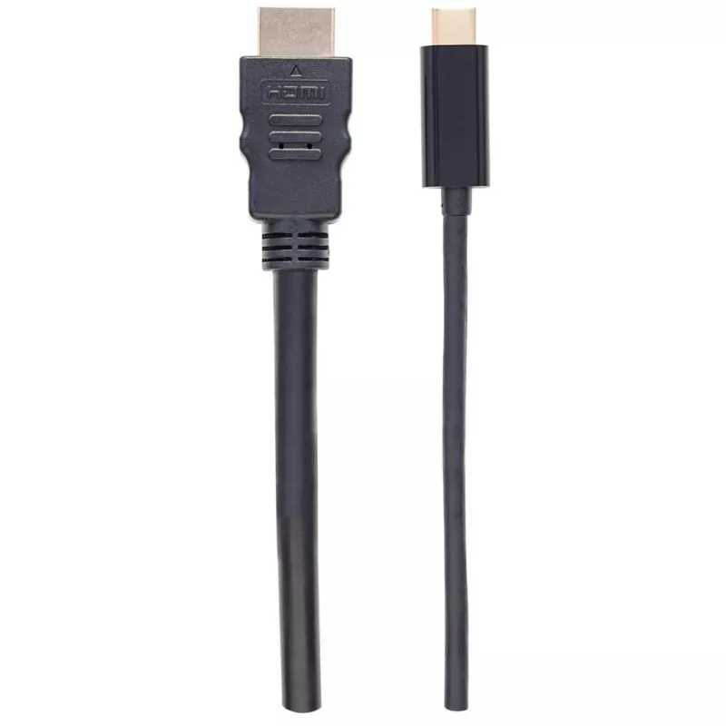Manhattan USB-C - HDMI -kaapeli, 4K@30Hz, 2 m, musta, uros-uros, kolmen vuoden takuu
