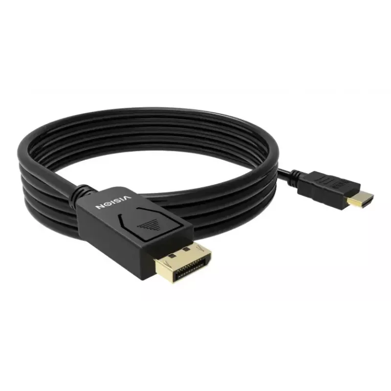 Videokaapeliadapteri VISION TC 2MDPHDMI8K/BL — 2 m DisplayPort - HDMI, 6 mm, musta