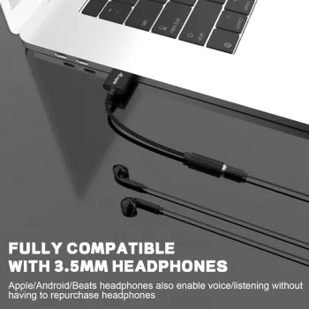 Equip 147945 audiokaapeli 0,15 m 3,5 mm USB Type-A musta