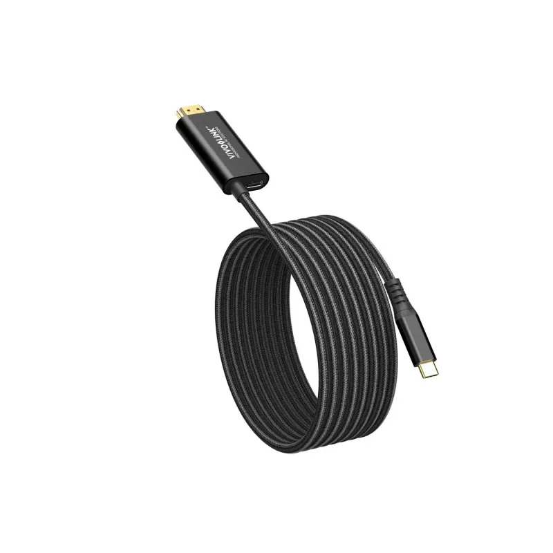VivoLink USB-C–HDMI-kaapeli 100 W virransyötöllä, malli PROUSBCHDMIMM2-CHARGE