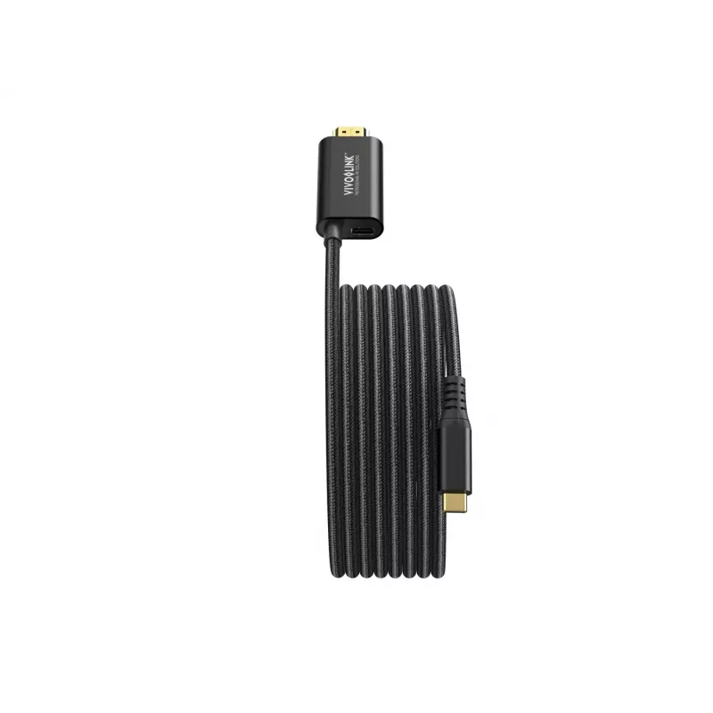 VivoLink USB-C–HDMI-kaapeli 100 W virransyötöllä, malli PROUSBCHDMIMM2-CHARGE