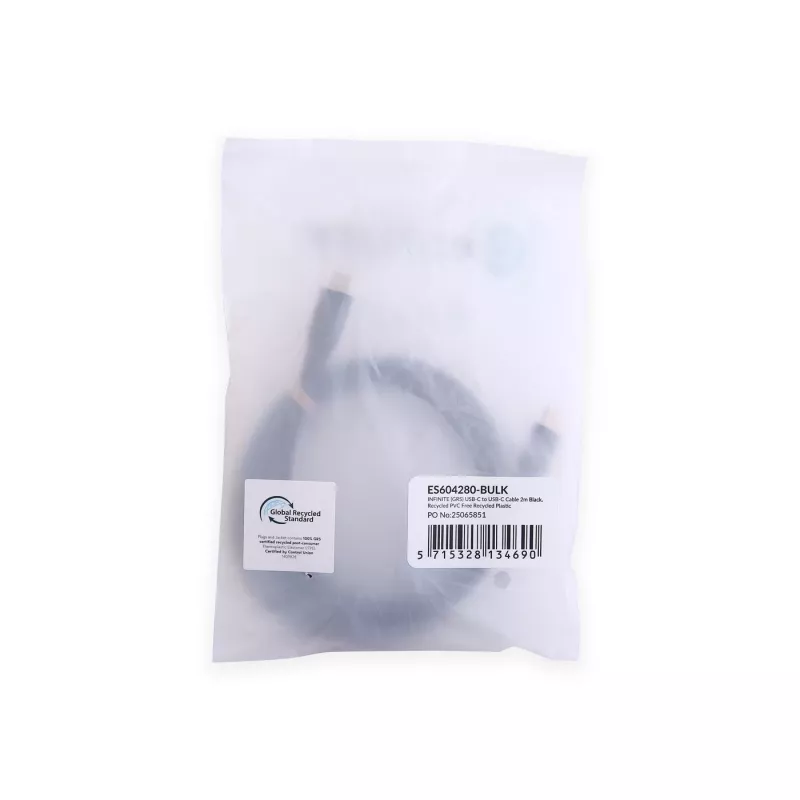 eSTUFF ES604280-BULK USB-kaapeli USB 2.0 2 m USB C musta