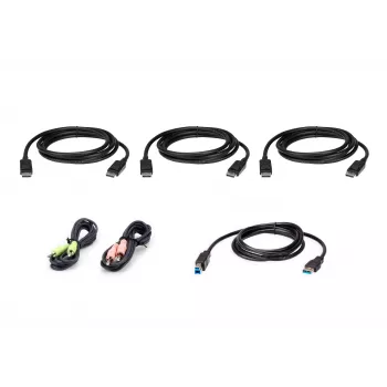 ATEN 1,8 m USB DisplayPort Triple-Display KVM -kaapelisarja
