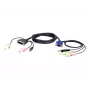 ATEN VGA USB - DVI 3m KVM -kaapeli musta, sininen, vihreä, pinkki