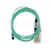 Kuitukaapeli BlueOptics 9380014-10M MPO - 4x LC, 10 m, OM3, aqua