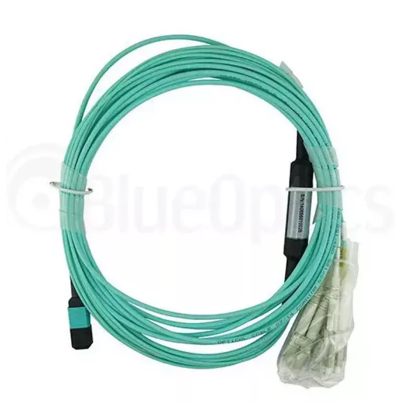 Glasfaserkabel BlueOptics OCTCABLE10M-SR 10 m OM3 MPO–4×LC aqua