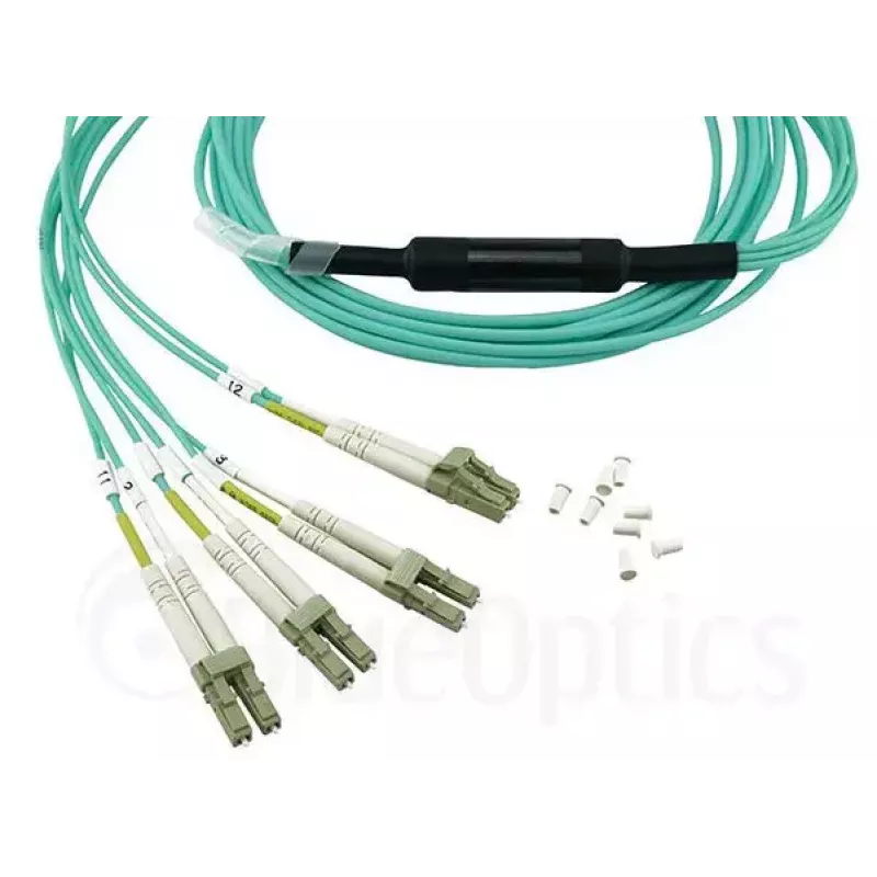 Glasfaserkabel BlueOptics OCTCABLE10M-SR 10 m OM3 MPO–4×LC aqua