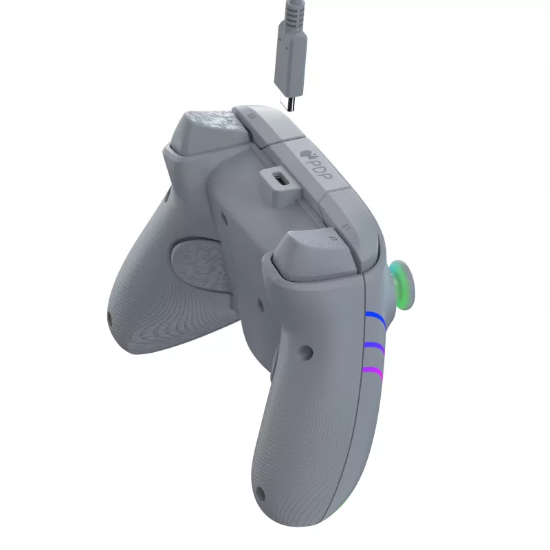 PDP Afterglow Wave harmaa USB-peliohjain analoginen / digitaalinen PC, Xbox One, Xbox Series S, Xbox Series X