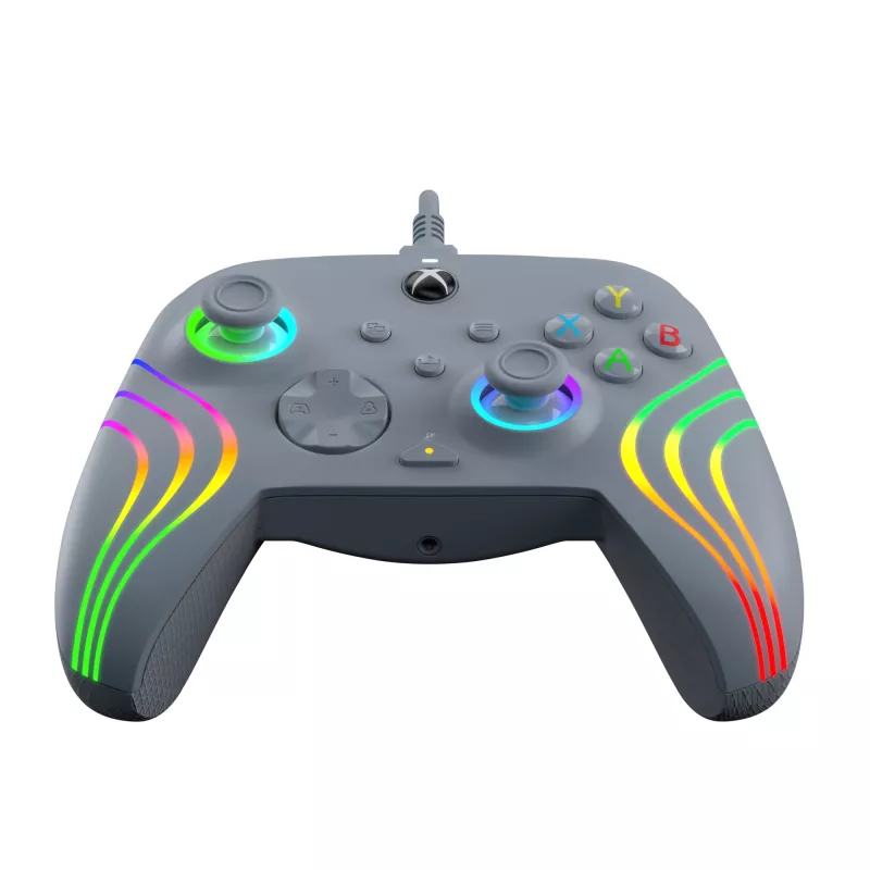 PDP Afterglow Wave harmaa USB-peliohjain analoginen / digitaalinen PC, Xbox One, Xbox Series S, Xbox Series X