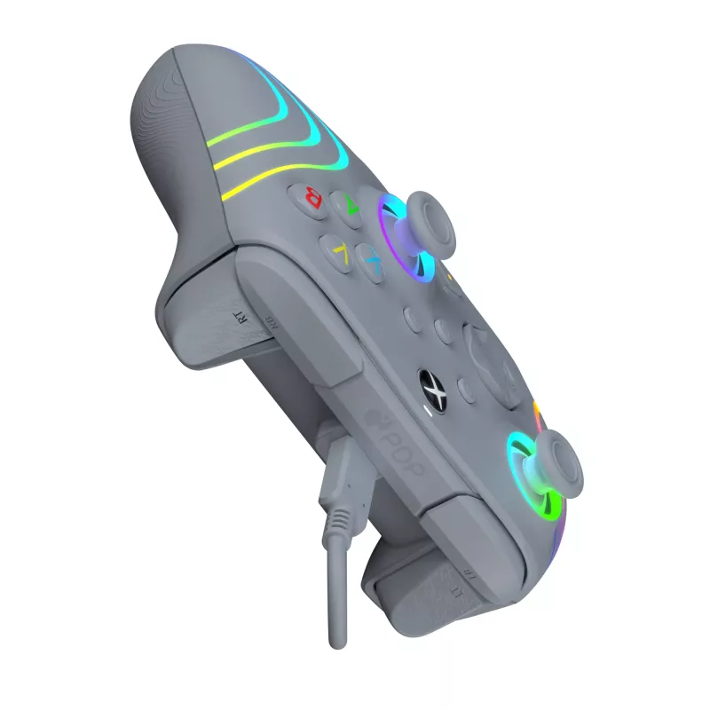 PDP Afterglow Wave harmaa USB-peliohjain analoginen / digitaalinen PC, Xbox One, Xbox Series S, Xbox Series X