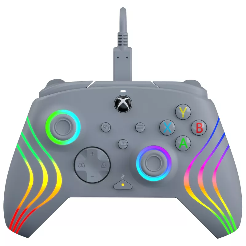 PDP Afterglow Wave harmaa USB-peliohjain analoginen / digitaalinen PC, Xbox One, Xbox Series S, Xbox Series X
