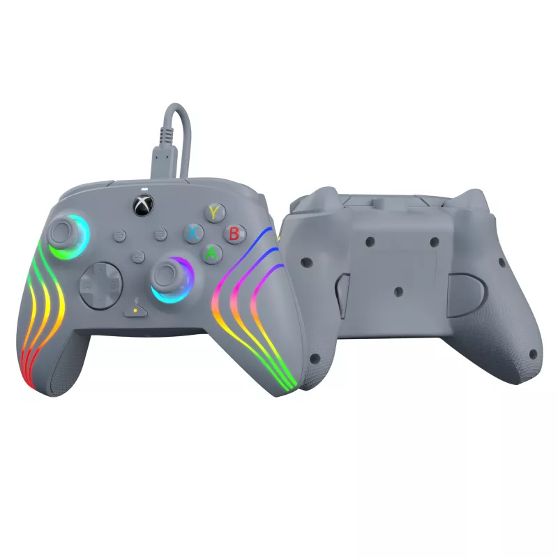 PDP Afterglow Wave harmaa USB-peliohjain analoginen / digitaalinen PC, Xbox One, Xbox Series S, Xbox Series X