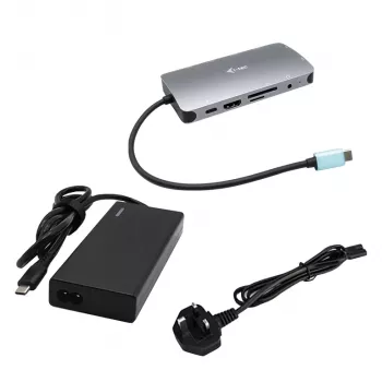i-tec Metal USB-C Nano -telakka HDMI/VGA ja LAN + yleislaturi 77 W