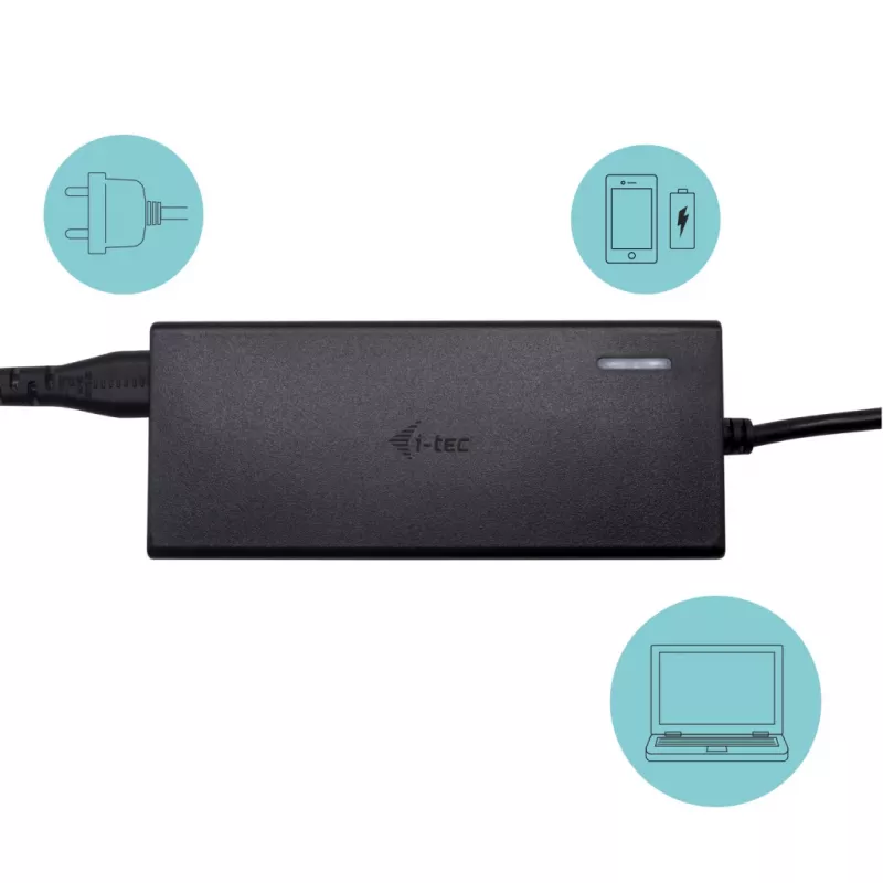 i-tec Metal USB-C Nano -telakka HDMI/VGA ja LAN + yleislaturi 77 W